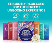 Stylia Under Eye Patches for Puffy Eyes and Dark Circles (12 Pairs) - Marine Collagen Under Eye Mask with Vitamin C, Hyalu...