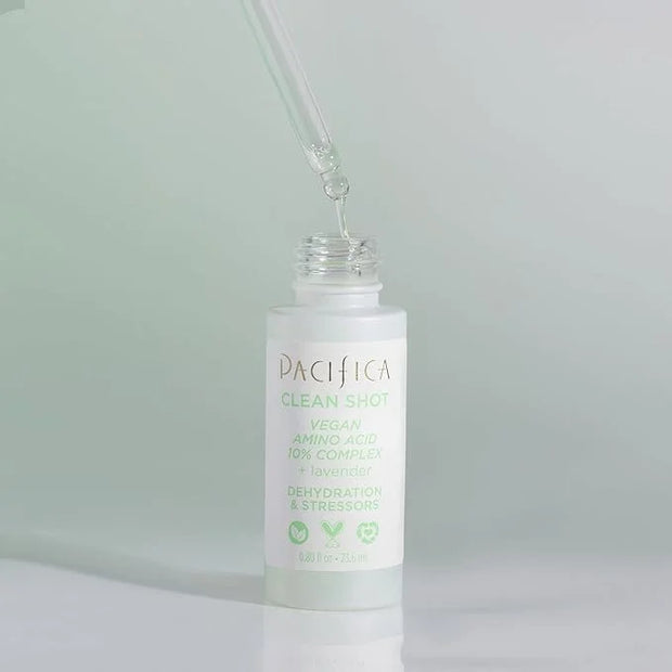 Face Serum by Pacifica - Clean Shot Vegan Amino Acid 10% Complex10% Solution l – Balancing Facial Serum for Oily & All Ski...