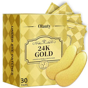30 Pairs Under Eye Patches, 24k Gold Under Eye Mask For Puffy Eyes,Dark Circles,Bags, Nourishing Collagen Under Eye Gel Pa...