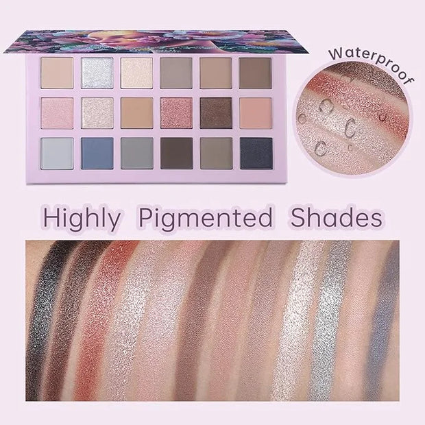 2Pcs Florescence + Aromas Eyeshadow Palette Makeup Set, Matte Shimmer Glitter Pressed Pearl All Highly Pigmented Blending ...
