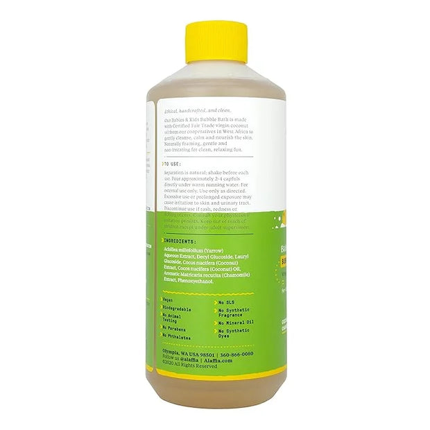 Alaffia Babies and Kids Bubble Bath, Gentle Bath Essentials for Delicate Skin, Plant-Based Formula, Paraben & Sulfate-Free...