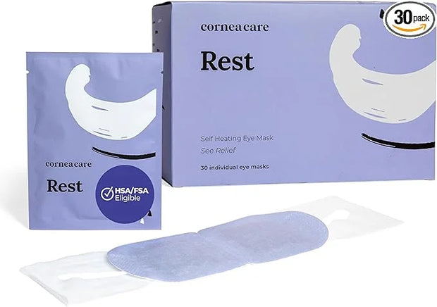 Rest: Self Heating Warm Compress for Dry Eyes | Heated Eye Mask for Fast Relief | No Microwave or Washcloth Needed | Trave...