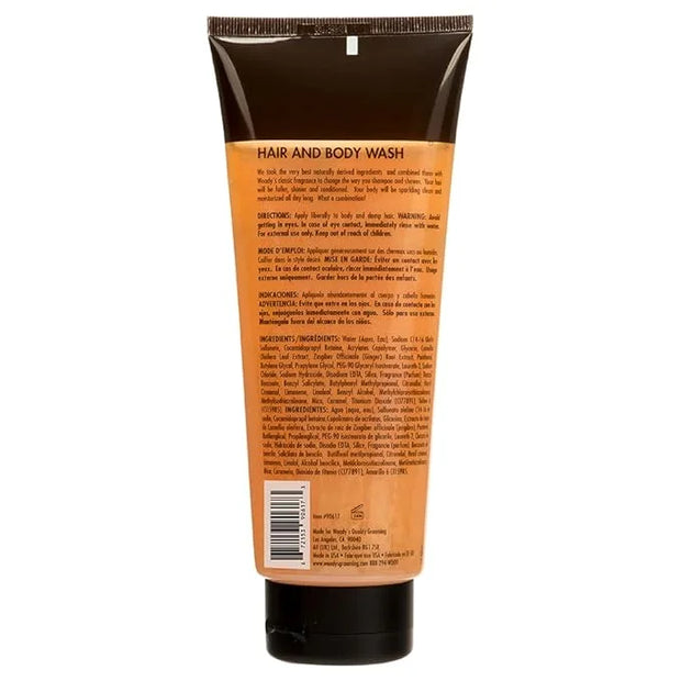 Woody's Hair and Body Wash for Men – 2-in-1 Cleanser & Body Wash, Deep Cleansing, Hydrating, Refreshing Scent, Sulfate-Fre...