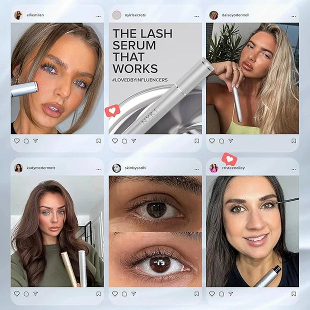 NYK1 CONCENTRATED Lash Serum For Eyelash Growth (XL - 8ml) LashForce Eyelash Serum To Grow Lashes Longer And Thicker - Eye...