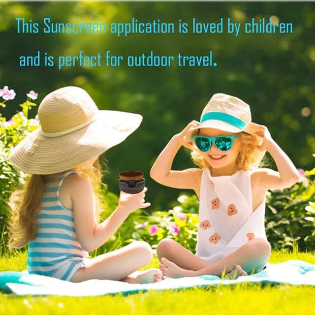 Sunscreen Applicator for Kids,2pcs Sunblock Buddy Brush Set, Toddler Beach Essentials, Covered Sun Lotion Applicator Sun C...