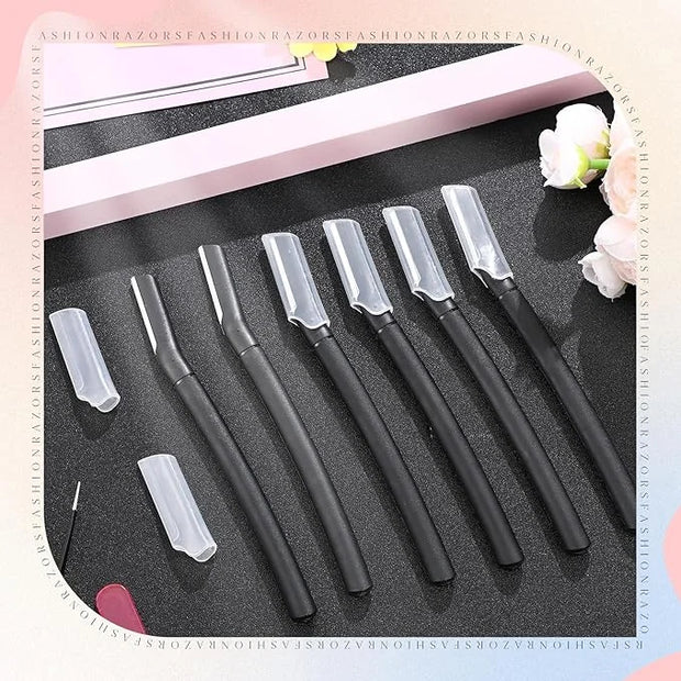 Lasnten 6Pcs Dermaplane Razor Eyebrow Facial Razor for Women Men Single Blade Multipurpose Eyebrow Trimmer Skin Hair Remov...