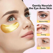 Komoko 25-Pairs 24K Gold Under Eye Patches, Skin Care, Golden Under Eye Mask Anti-Aging Collagen & Amino Acid, Eye Mask fo...