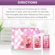 Bath & Body Care Travel Set - Home Spa Set with Body Lotion, Shower Gel and Fragrance Mist, Personal Body Care Travel Set ...