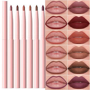 evpct 6Pcs Retractable Lip Liner Pencils Set Pack for Shaping & Sculpting Lips, Mauve Maroon Red Orange Nude Chocolate Dar...