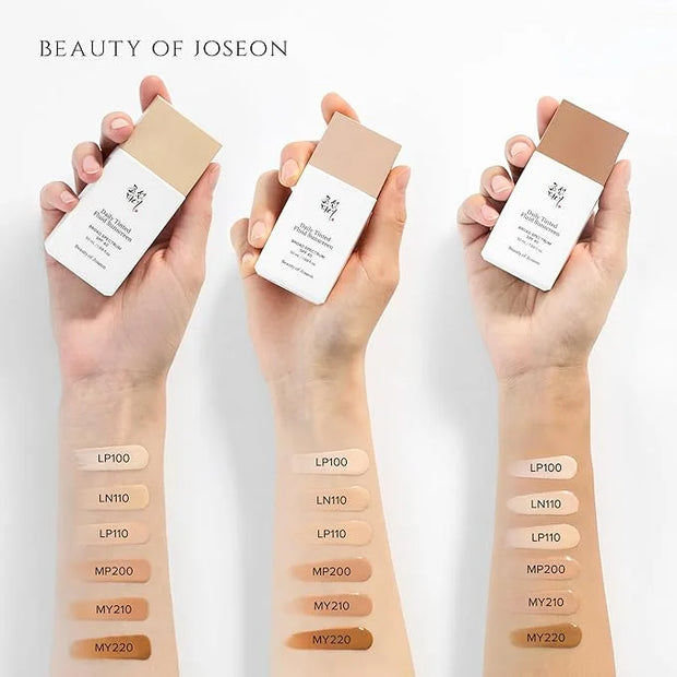 Beauty of Joseon Daily Tinted Fluid Sunscreen 12 Shades for Face Moisturizing Broad Spectrum SPF 40 Korean Skincare 50ml, ...