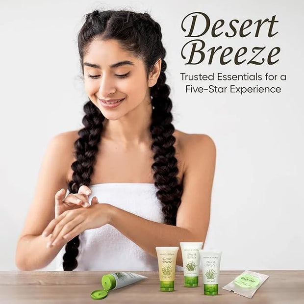 Terra Pure Desert Breeze Hotel Soaps & Toiletries Bulk Set | 1-Shoppe Amenities Kit | 1oz Shampoo & Conditioner, Body Wash...