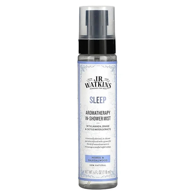J.R. Watkins Sleep Aromatherapy in-Shower Mist, Natural Monoi & Sandalwood, 4 oz - Product Image