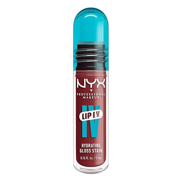 NYX PROFESSIONAL MAKEUP Lip IV Hydrating Glossy Lip Stain with 12HR Hydration - Drippin In Rose (Pink) - Product Image