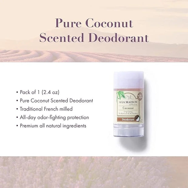 A La Maison Coconut Aluminum Free Deodorant for Women and Men - Natural Deodorant - Product Image