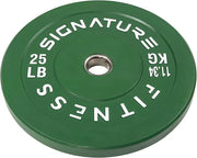 Signature Fitness 2" Olympic Bumper Plate Weight Plates 25LB Single, - Product Image