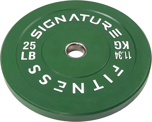 Signature Fitness 2" Olympic Bumper Plate Weight Plates 25LB Single, - Product Image