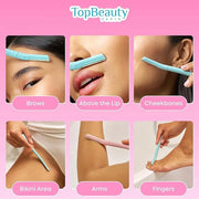 Paris Women Facial Eco Razors - 3 pcs per pack - Wheat Straw Eyebrow Razors - Multipurpose Facial Body Hair Peach Fuzz Rem...