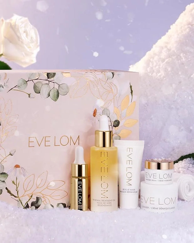 EVE LOM Award-Winning Holiday Skincare Set with 6 EVE LOM Products - Complete Skin Care Collection for Glowing All-Year Co...