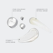 Cosmedica Skincare Facial Serum Trio Set Value for Clear Skin + 2 Microneedling Rollers - Product Image