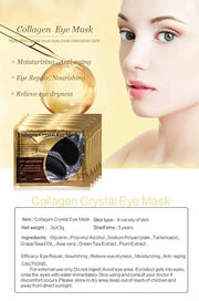 Eye Mask, 30 Pairs Collagen Under Eye Patches, Black Crystal Eye Gel Pads for Reducing Dark Circles, Lighten Wrinkles Anti...