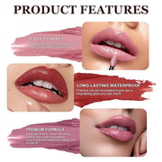 12 Color Cream Lip Gloss, 12 Colors Cream Texture Lipstick Waterproof, Long-Lasting Moisturizing Velvet Lip Gloss，Waterpro...