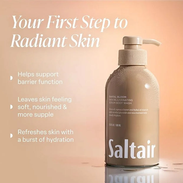 Saltair Body Wash, Signature Scents 2-Pack. Moisturizing Body Cleanser with Monoi Oil and Cupuacu Butter. Luxury Shower Ge...