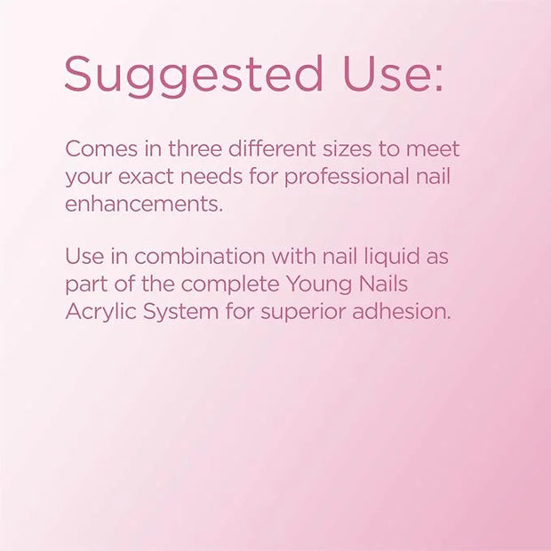 Young Nails Acrylic Cover Powder - Self-Leveling Acrylic Nail Powder, Clear Nude Pink White Acrylic Powder for Nail Extens...