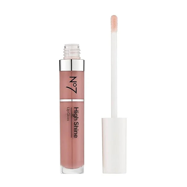 No7 High Shine Lip Gloss - Desert Rose - Moisturizing, High-Shine Lip Gloss with Jojoba Oil for Lips - Hydrating, Longwear...