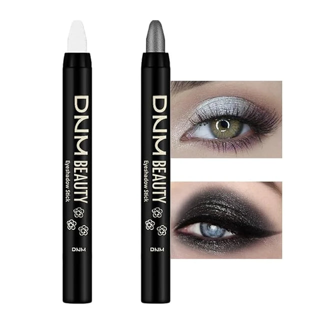 Kaely 2Pcs Cream Eyeshadow Stick Set for Eyes,Pearl White & Pearl Black Shimmer Pen,Eye Brightener Halloween Makeup,sombra...