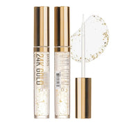 3 PACK Lip Oil Gloss, Hydrating Non-Sticky Lip Oil, 100% Natural Oil Clear Lip Gloss, Lightweight Lip Moisturizer (Gold & ...