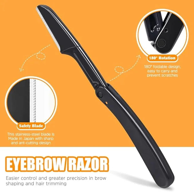 TsMADDTs Professional Stainless Steel Tweezers for Women and Men, 7 Pack Precision Tweezers for Eyebrows with Curved Sciss...