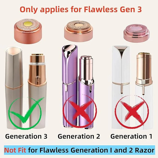 for Flawless Replacement Heads Gen 3 - Finishing Touch Flawless Facial Hair Remover Replacement Blades for Women, Shaver &...