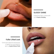 STUDIO LIMITED Instant Fab Crystal Shiny Clear Lip Gloss Long Lasting Ultra Hydrating Plumping Lip Gloss for women girls V...