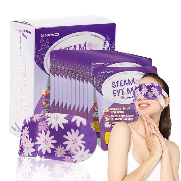 Steam Eye Mask Self Heating Moist Eye Compress Disposable SPA Warm Eye Mask 10 Packs for Dry Eyes, Eye Fatigue, Stress Rel...