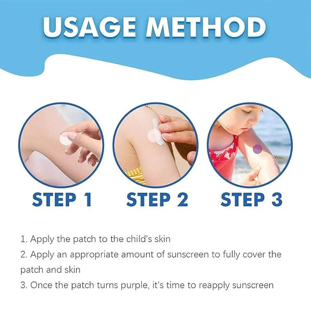 48Pcs White UV Stickers for Sunscreen,Sun Cream Stickers to Reapply,Waterproof UV Detection Stickers,UV Detection Reminder...
