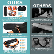Hip Thrust Belt (30/40/50lbs), Portable 7 Weights 120lbs - Product Image
