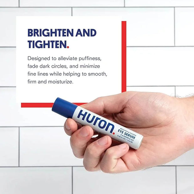 Huron Eye Serum - Men’s Eye Roller - Helps Alleviate Dark Circles, Fine Lines and Puffiness - Contains Niacinamide & Caffe...