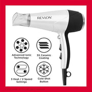 REVLON Volume Booster, Hair Dryer with Curl Enhancing Diffuser | Increase Volume, Decrease Frizz and Damage, Fast Drying, ...