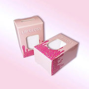 15 Pack Ice-cream Lip Gloss Tube Boxes Packaging, Pink Lip Gloss Boxes for 2.68x1.62 Inch Ice Cream Shaped Empty Lipgloss ...
