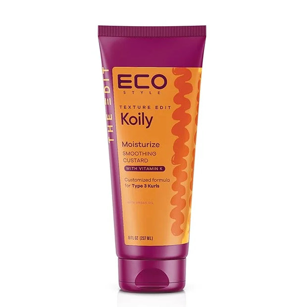 Eco Style, Texture Edit, Koily Moisturize Smoothing Butter for Type 4 curly hair - A sulfate-free, ultra-rich curly hair c...