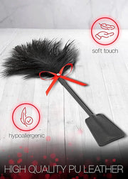 Feather Satin Eye Mask Silk Mask Satin Eye Mask Adult French Crop - Product Image