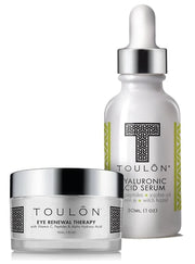 Hyaluronic Acid Anti Aging Skin Care Kits; Women Beauty Set: Hyaluronic Acid Serum and Eye Cream for Dark Circles & Puffin...