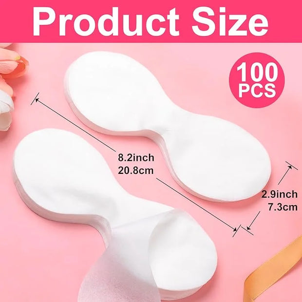 100 Sheets Disposable Non Woven Eye Mask, Cotton Eye Mask Paper, Eye Covers for Facials, Eye Masks for Skincare, Moisture ...