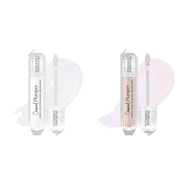 Physicians Formula Mineral Wear Diamond Lip Plumper Gloss Dermatologist Tested Diamond Marquise & Light Pink Princess Cut ...