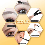 Yougai Tweezers Set,9 Pcs Professional Stainless Steel Tweezer Kit-Great Precision Eyebrow Tweezers for Ingrown Facial Hai...