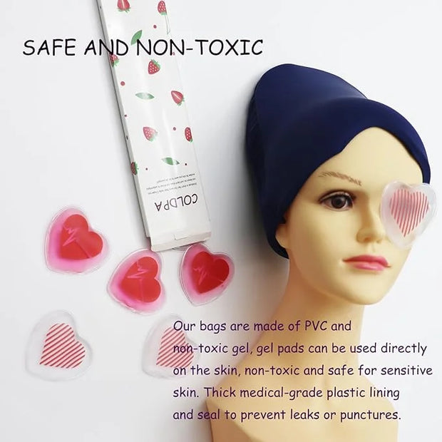 Eye Ice Pack, Gel Eye Ice Pack, Reusable Cold Compress for Migraine, Flexible Cooling Gel Pads for Eyes, Headaches and Pos...