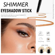 Eyeshadow Stick Waterproof Cream Eye Shadow Pencil Long-Lasting Crease-Proof Shimmer Glitter Eyeshadow Crayon Smooth High ...