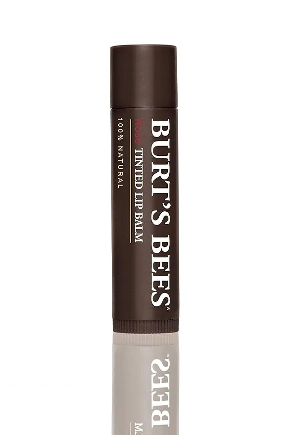 Burt's Bees 100% Natural Tinted Lip Balm, Rose with Shea Butter & Botanical Waxes – 2 Tubes - Product Image