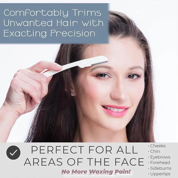 Dermaplaning Tool (6 Count) – Easy to Use Dermaplane Razor for Face – Facial Hair Removal for Women – Blade for Eyebrows a...