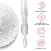Dashing Diva One Gel Color & Magnetic Topper Duo - Birdie & Silver Glitter Topper - 3-in-1 Base Coat, Nail Color & Top Coa...